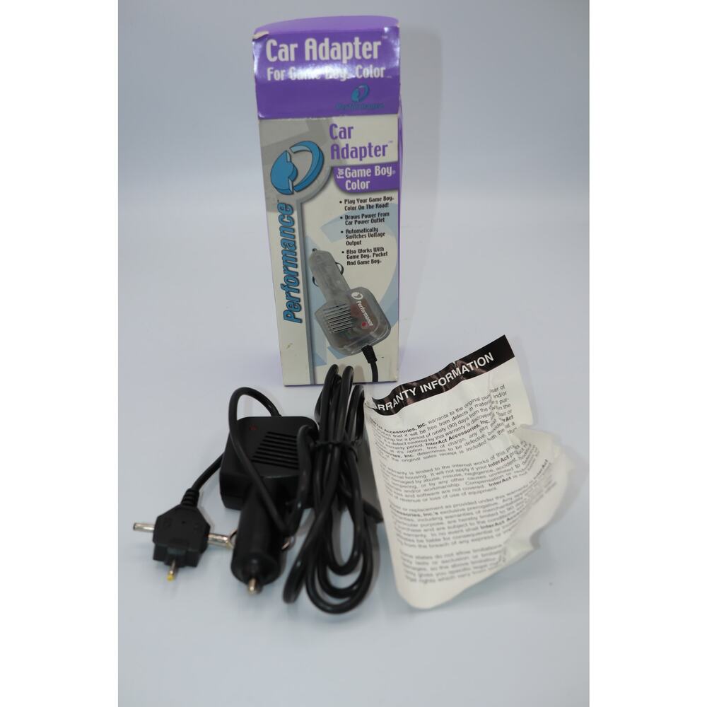 New Open Box Game Boy Color Car Adapter Performance InterAct Accessories